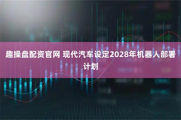 趣操盘配资官网 现代汽车设定2028年机器人部署计划