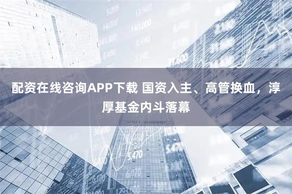 配资在线咨询APP下载 国资入主、高管换血，淳厚基金内斗落幕
